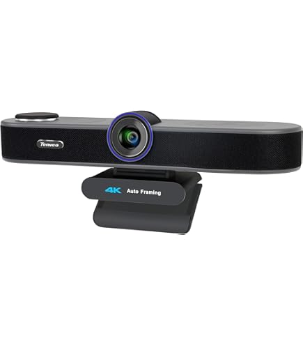 Amazon.co.jp: NUROUM C46 4K ビデオ会議ウェブカメラ、8MP CMOS/AI